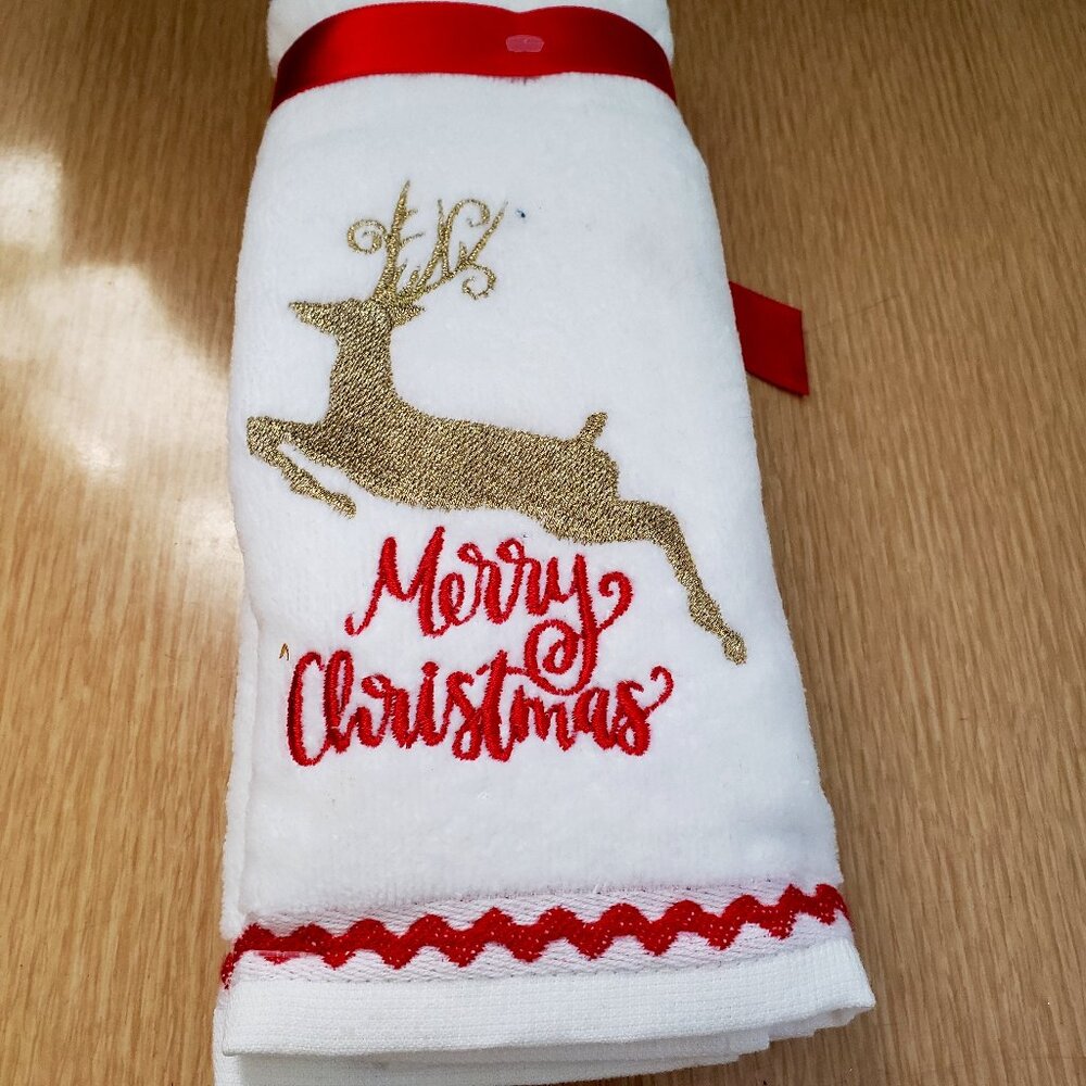 BNWT BAVENO HOME Decorative Turkish Holiday Tip Towel Set: 2